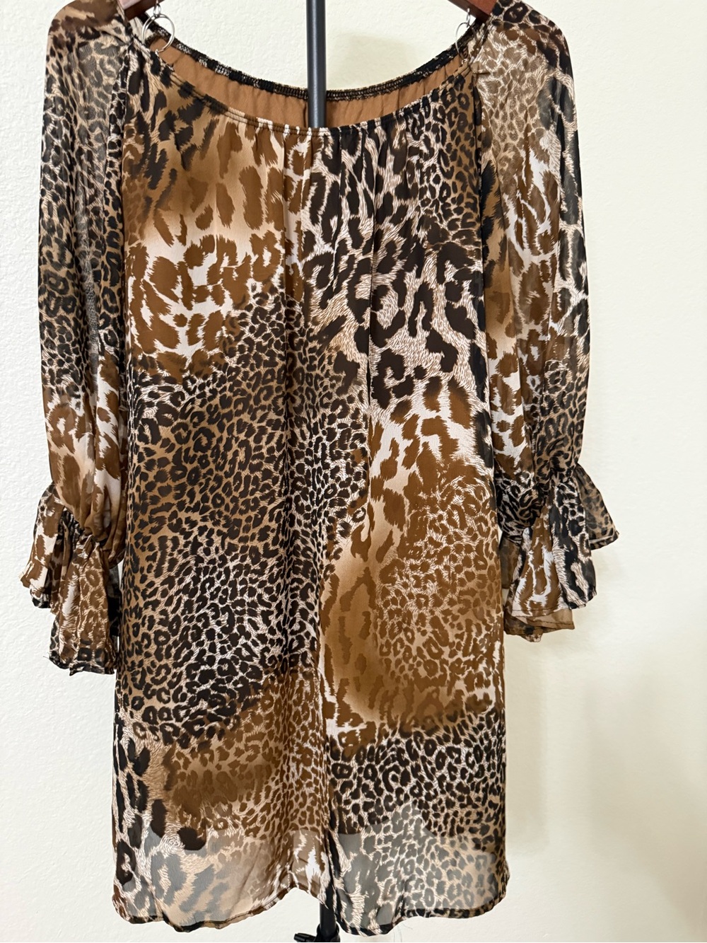 Leopard Print Brown Women’s Dress